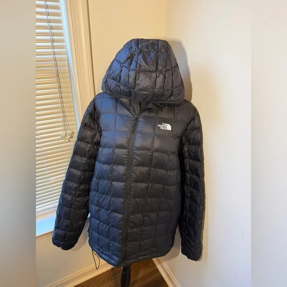 New Mens The North Face Black Eco Thermoball Full Zip Jacket Coat Puffer Matte - Picture 4 of 12